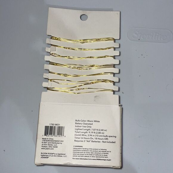 Bloom Room 25 ct LED Mini Gold Wire with Warm White String Lights - Picture 5 of 5